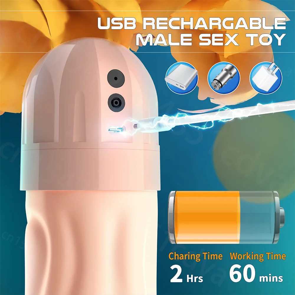 5 Sucking Automatic Masturbator Cup Vibrator Electric vacuum Blowjob Masturbator Male 3D Artificial Vagina Adult Sex Toy For Men W250621