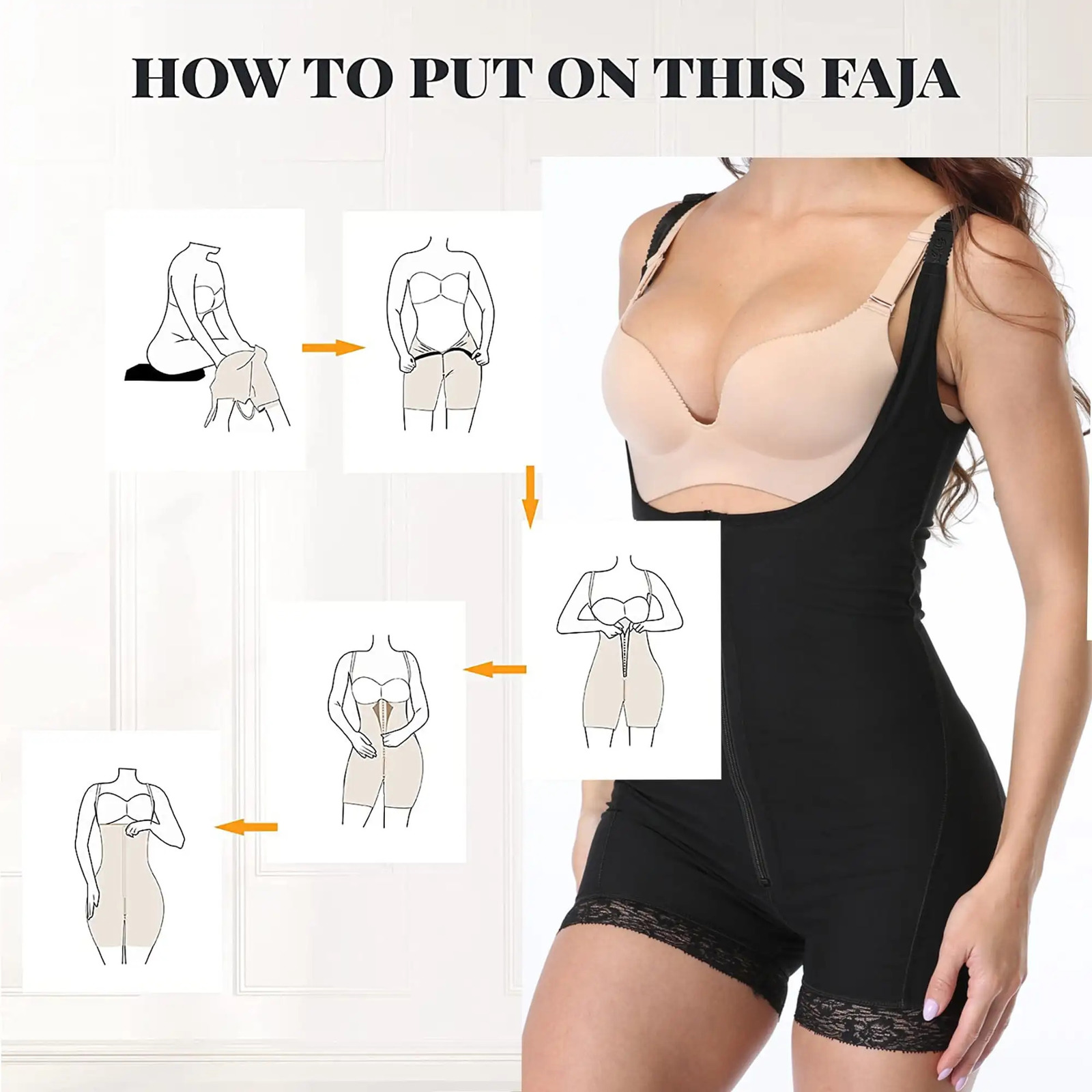 Lilvigor Fajas Colombianas Shapewear for Women Seamless Firm Triple Control Plus Size Thigh Slimmer Tummy Control Body Shaper 250617