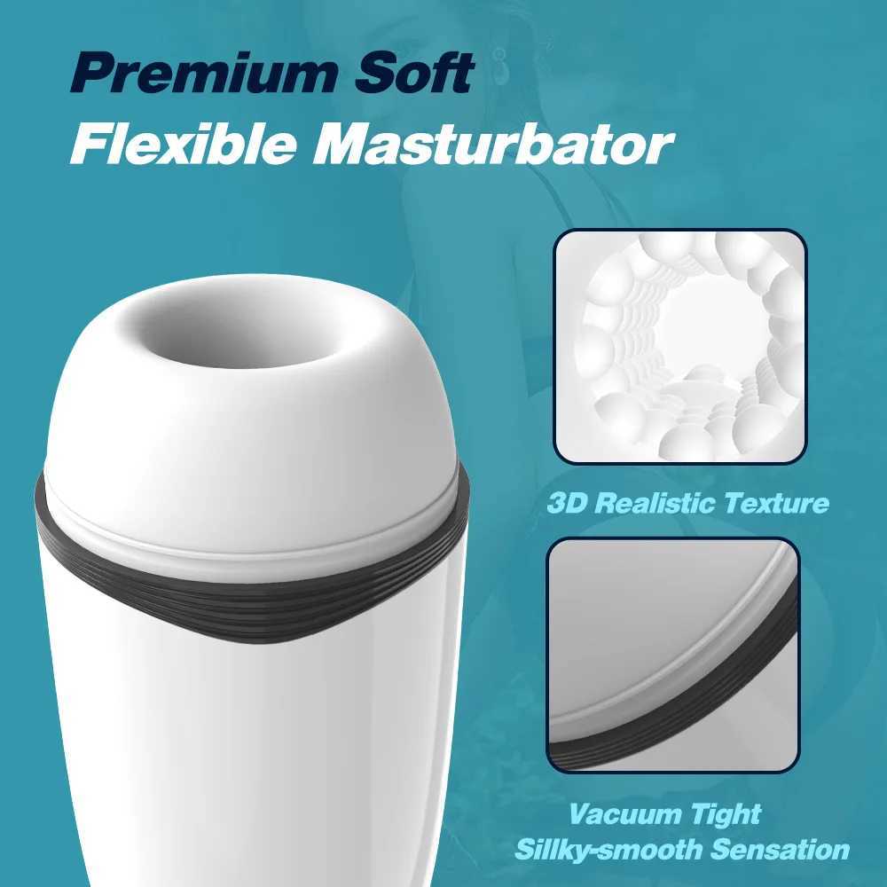 Automatic Male Masturbator Vibrating Sucking Machine Vacuum Simulation Oral Sex Delayed Ejaculation Trainer for Adult Sex Toys W250621