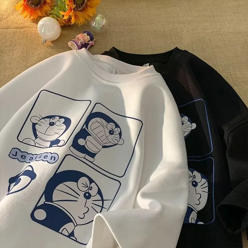T-shirt Anime Minimalist Doraemon Graphic Tee Summer Casual Men's Sizes Japanese Pop Culture Fashion Lightweight Shirt