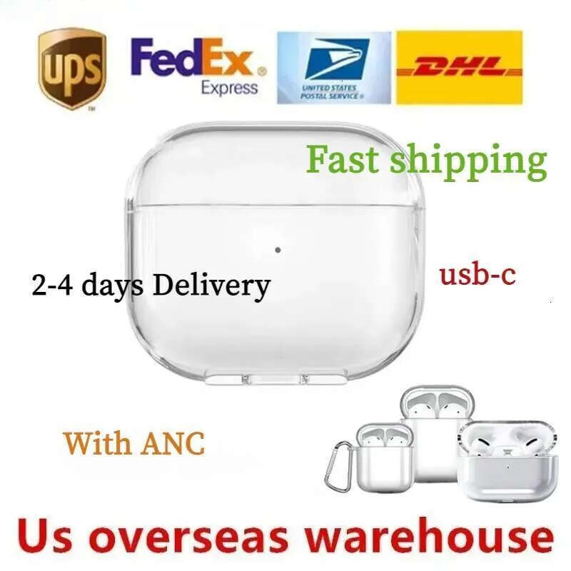USA Stock For Air air pods pro2 4 earphones Bluetooth Headphone Accessories Solid Silicone Protective Cover 2 3 max Wireless Charging Shockproof Case