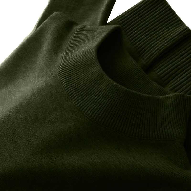 Mens Mock Turtleneck Sweater Mens Knitting Pullovers Rollneck Sweater Winter Warm Men Jumper Slim Fit Casual Streetwear Z250621