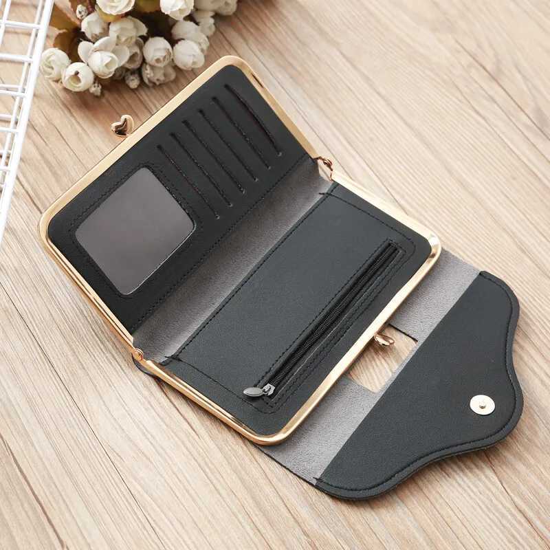 Womens Long Wallet Crown Style Hasp Zipper Money Bag Pouch Female Envelope Coin Purse ID Cards Holder Portable Clutch Handbag Z250621