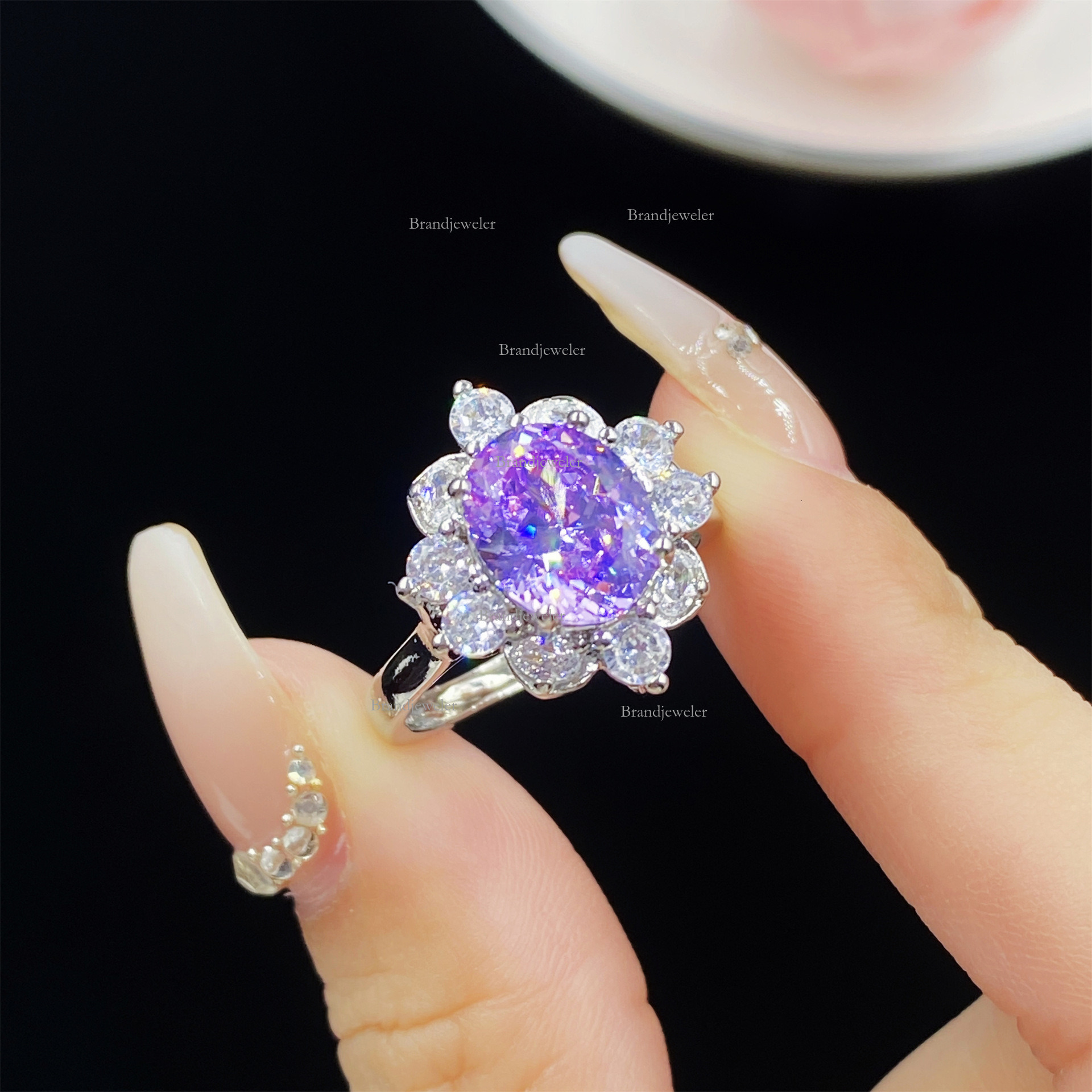 Purple Kunzite Starry Free Delivery Sky Cut Comparable To Ice Flower Full Diamond Open Ring Designer Necklace 2025 New Model For Women Elegant Pendant