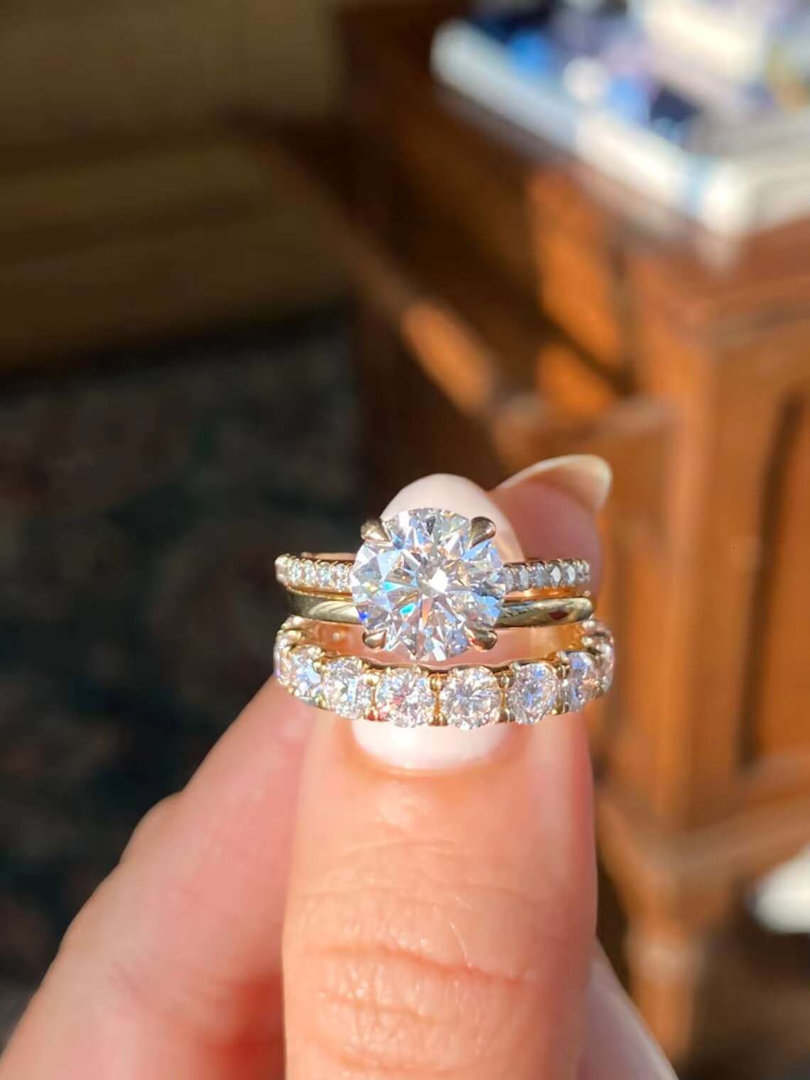 Elegant Trilogy Silver Wedding Band Featuring a Total of 1.70 Carats of Sparkling Moissanites