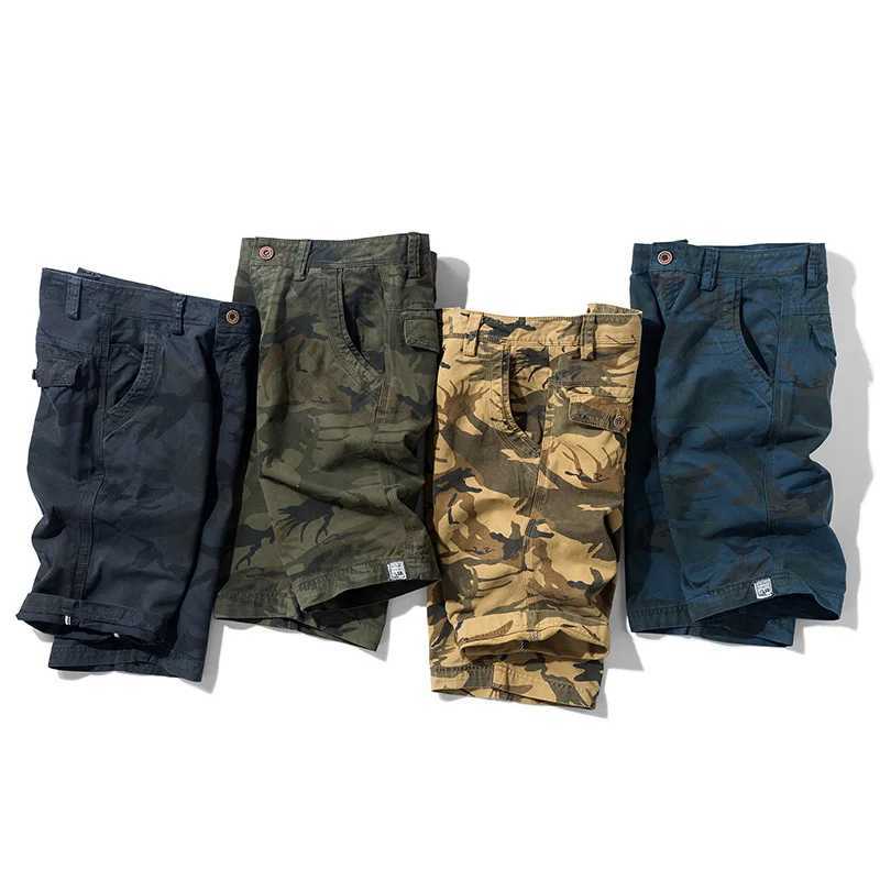 Summer Mens Camouflage Cargo Shorts Men Cotton Army Casual Tactical Shorts Outwear Bermuda Military Joggers Breeches Shorts Male W250621