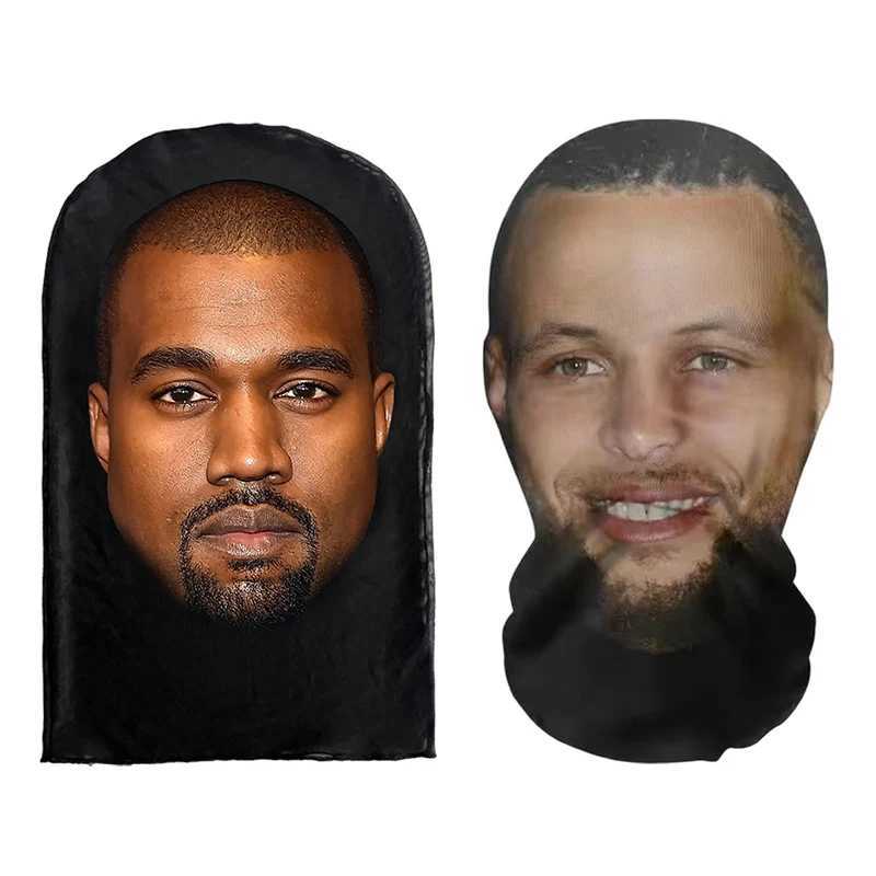 3D Printed Full Face Ski Mask Elastic Funny Mesh Face Mask Hiking Climbing Headwear Creative Motorcycle Helmet Masks XJ250620