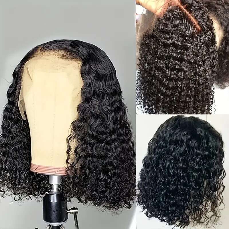 Fashion Front 13*4 Lace Edge Fluffy Natural Curly Wig Full Head Set