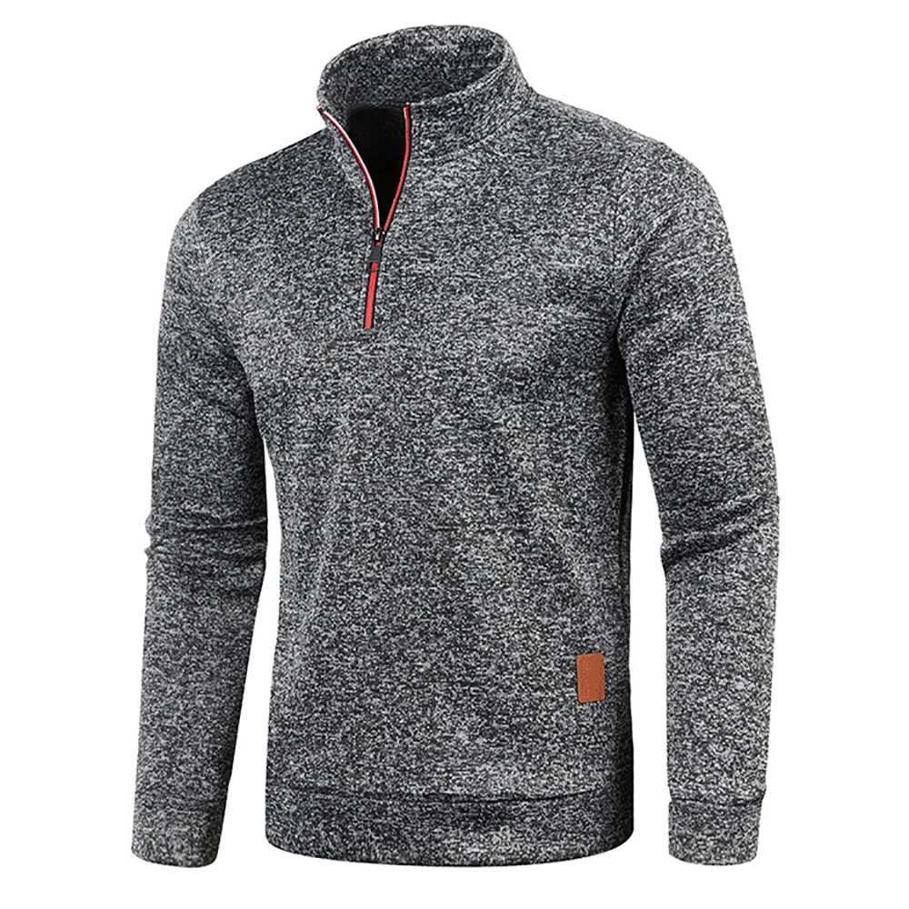 Mens Collar Half Zipper Sweatshirts Spring Autumn Casual Pullover for Male Sweat Outdoor Turtleneck Coats Solid Sports Clothing XJ250621