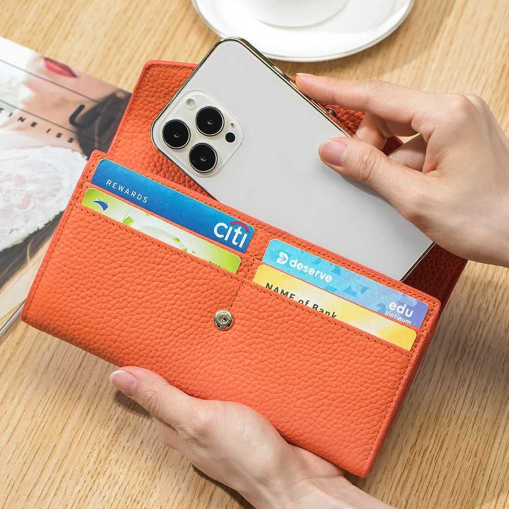 URBAN MASTER Genuine Cow Leather Long Wallets for Women Fashion Simple Money Clip Coin Purse Large Capacity Clutch Wallet 6927 Z250621
