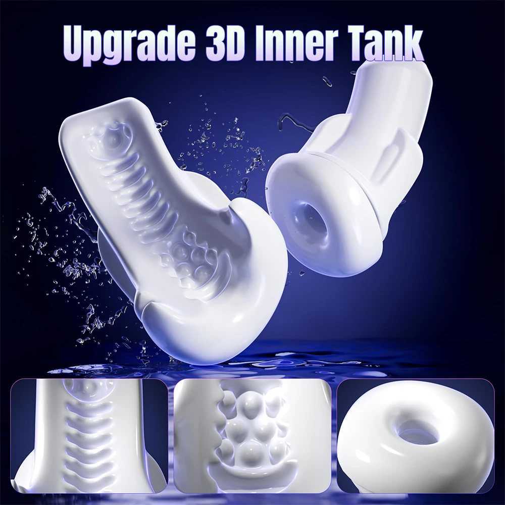 Male Masturbator Cup With 6 Thrusting 3 Sucking And 9 Vibration Modes With Heating Pronunciation Gamepad Sex Toys for Men W250621