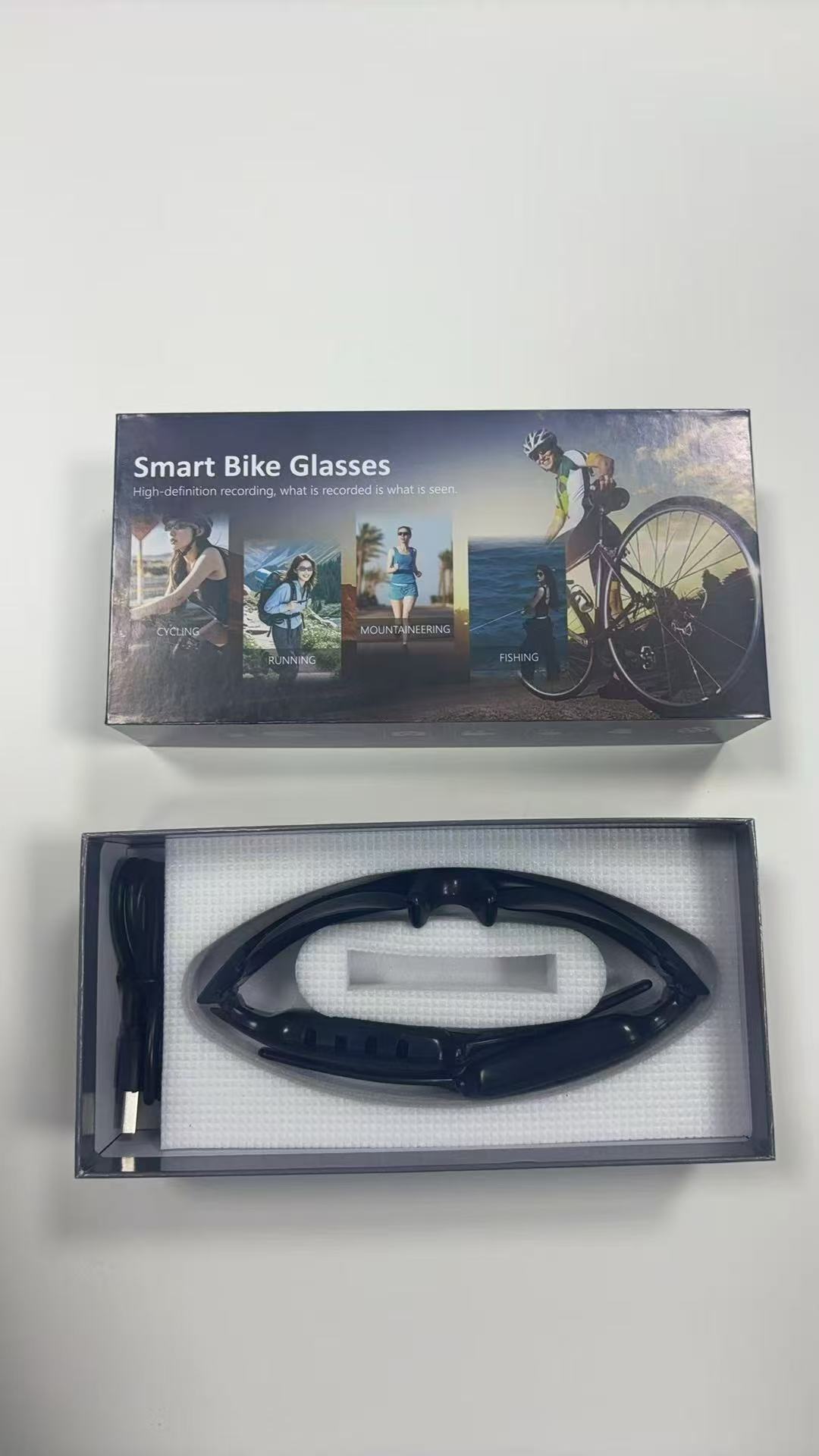 Outdoor high definition glasses recorder sports camera, wireless sports sunglasses APP intelligent video camera