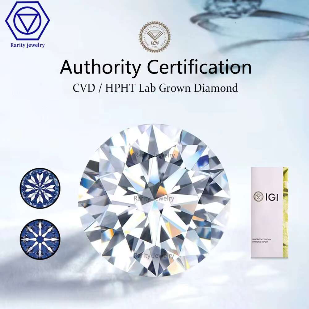 Rarity VVS1 D IGI Laboratory Grown Fancy Diamonds Synthetic Melee Diamond Tester 0.5ct Lab Grown Diamond