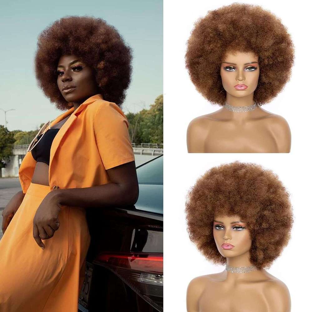 New Afro Masquerade Clown Costume Props Fluffy Curly Wig Headgear