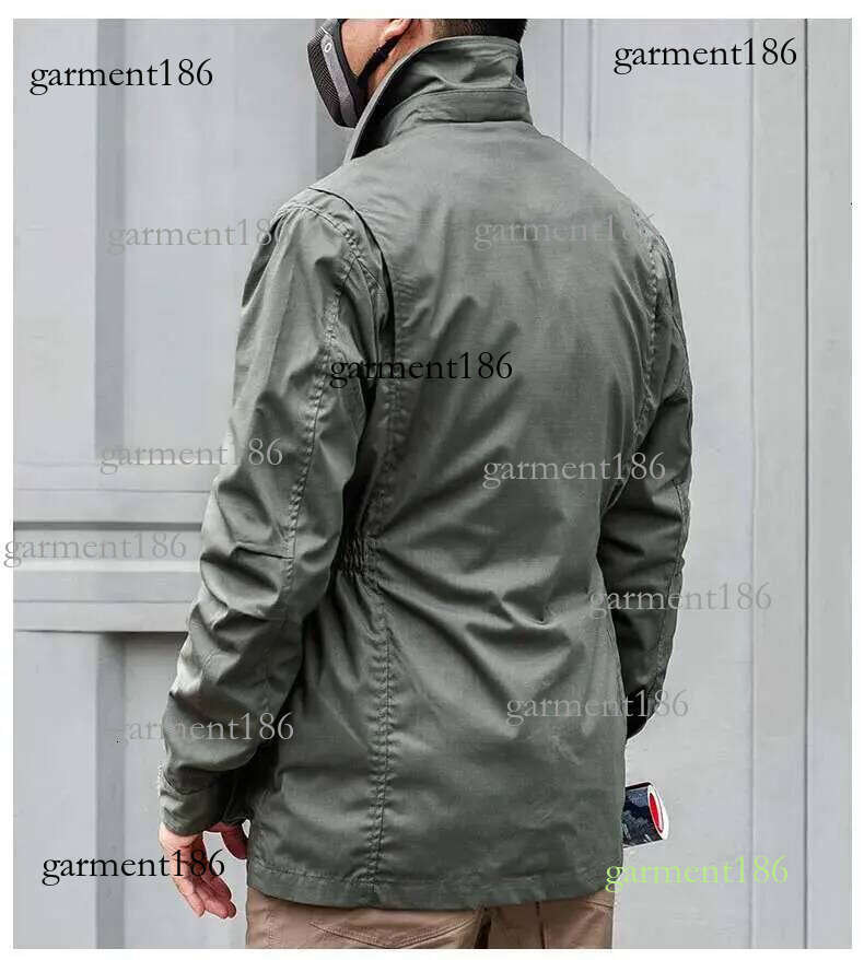Safari Jacket Men Tactical Windbreaker Outdoor Multi-pocket Vintage Casual Coats Spring Autumn Army Camo Ameki Hunter 9df