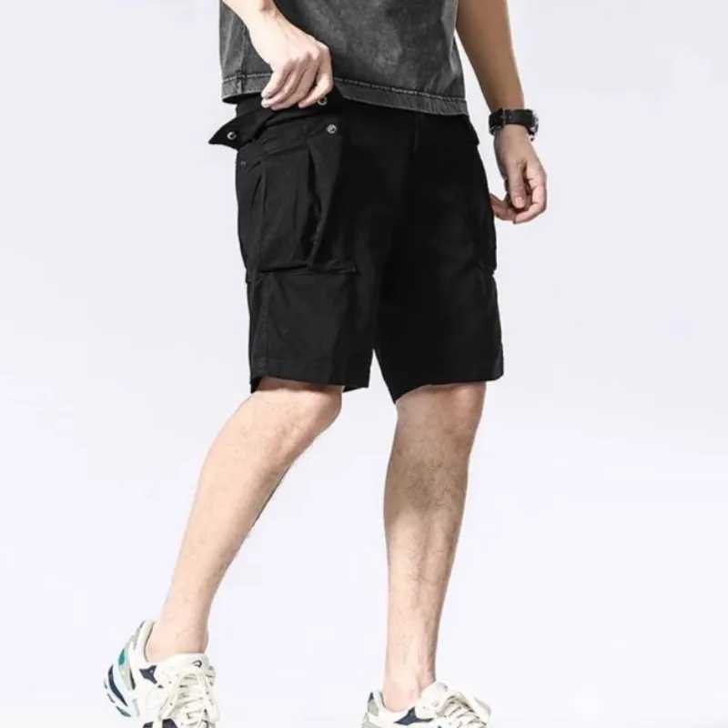 Baggy Mens Cotton Cargo Shorts Solid Multi Pocket Bermuda Short Pants for Men Luxury Japanese Street Style Popular Jorts Wide W250621