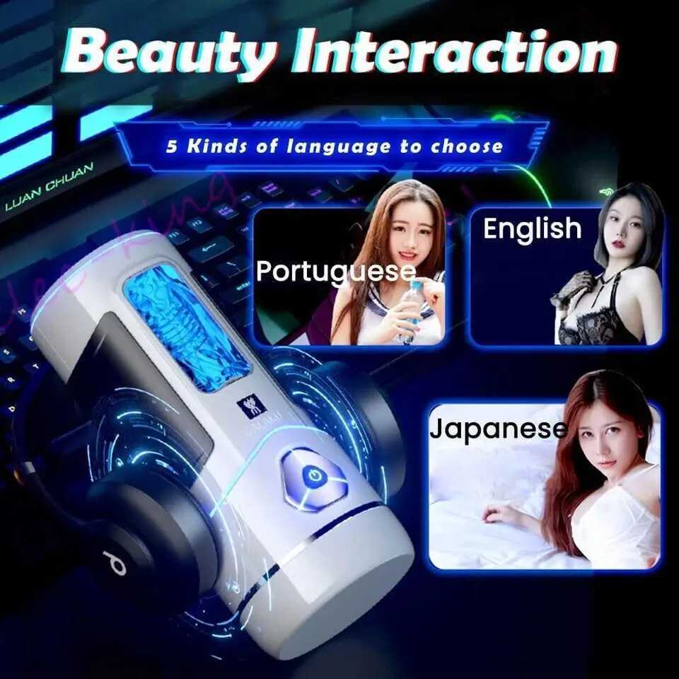 Male Masturbators Automatic Sucking APP Control Penis Sex Toys Masturbation Cup Heating AV Voice Pussy Stroker Cup W250621