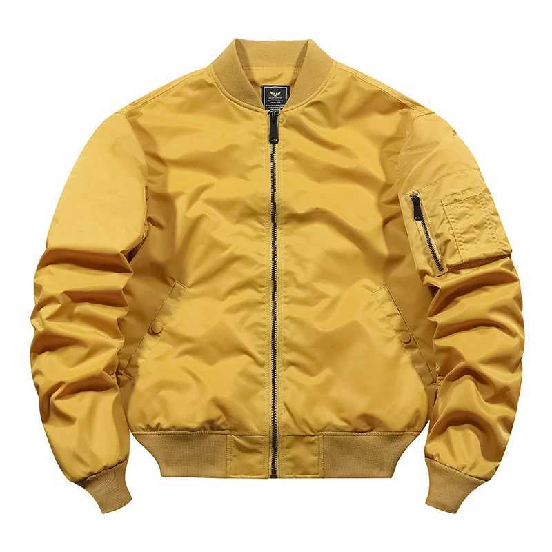 Fashion Baseball Jacket Men Yellow Autumn Bomber Military Coat Mens Casual Outerwear Army Tactics Jacket Tops Goth Windbreaker XJ250621
