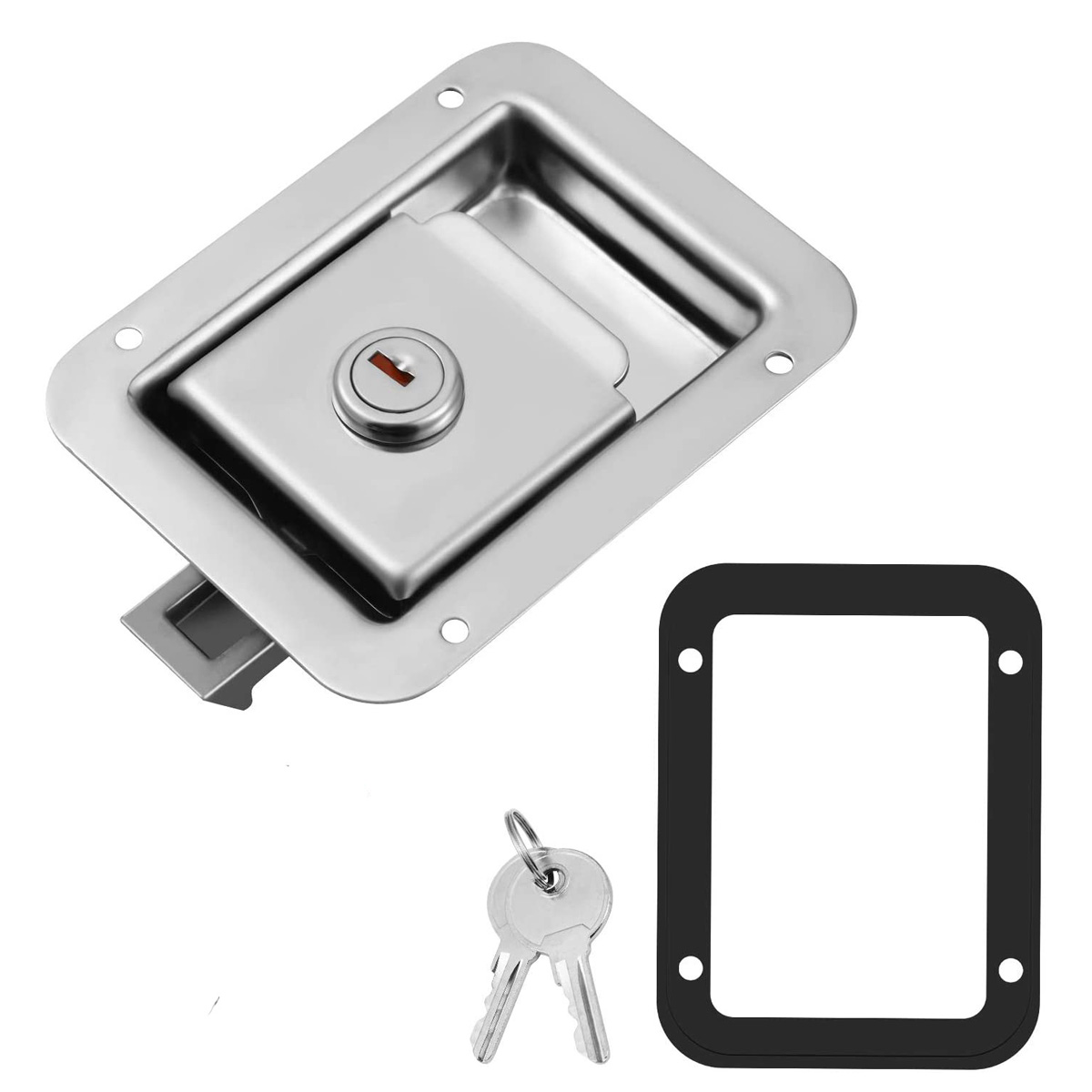 Travel Trailer Lock Stainless Steel Rv Door Latch Heavy Duty Flush Mount Handle Latch for Toolbox