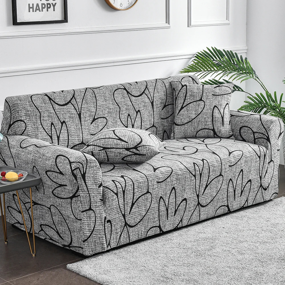 1pc Flower Printed Elastic Sofa Cover Antidirty Spandex Sofa Cover Furniture Protector for Bedroom Office Living Room Home Decor 250618
