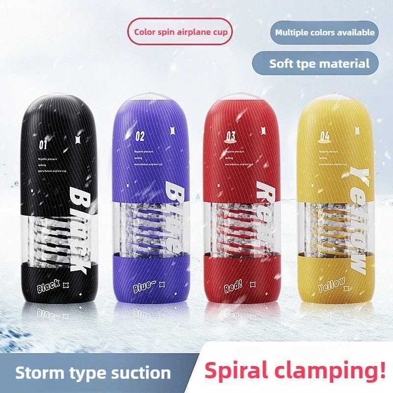 3D Textured 360 Rotating Suction Male Masturbator Aircraft Design Adult Sex Toy for Men Stimulation Enhancer Penis Exercise Tool W250621