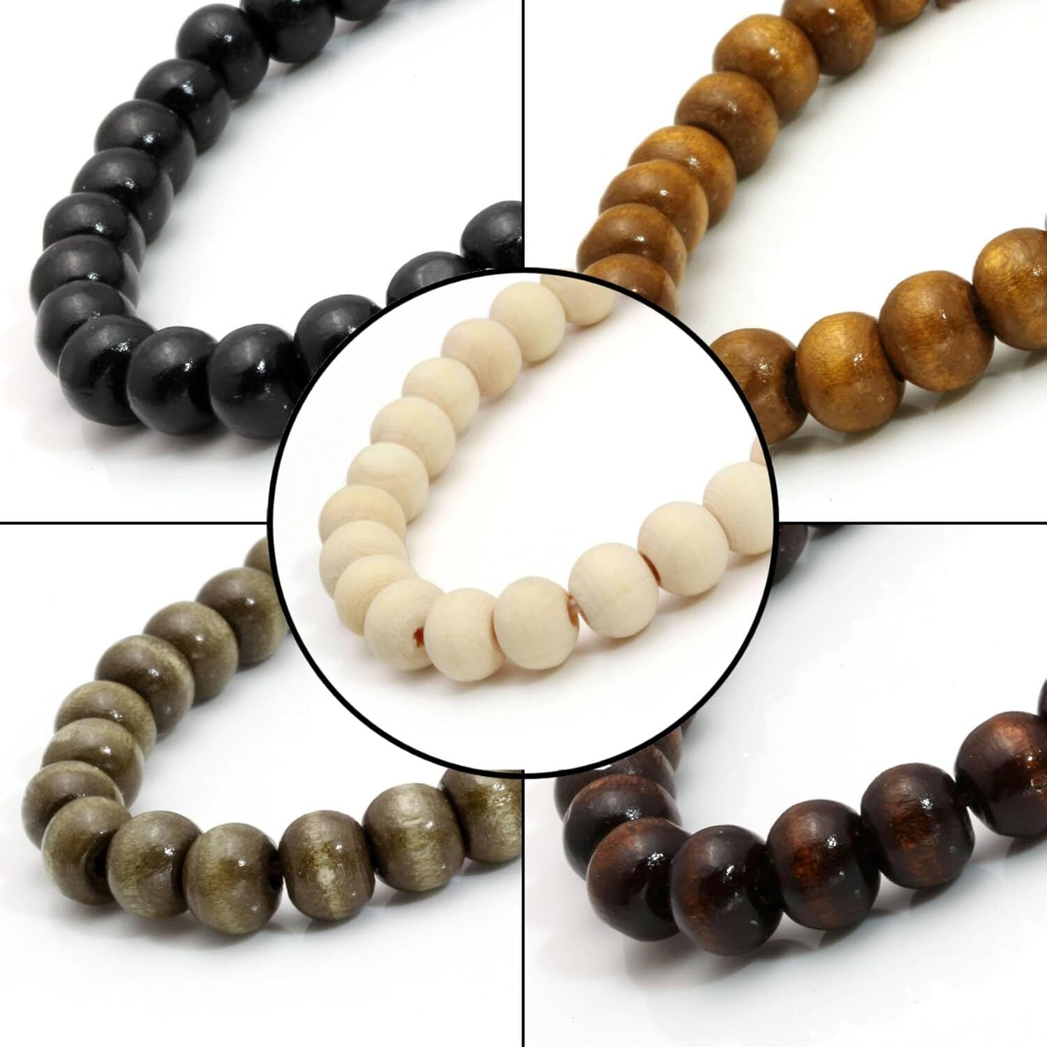 Luxury Wooden Beaded Attract Prosperity Buddhist Consecration Ward Off Evil Bracelet Bangle for Men and Women Elastic