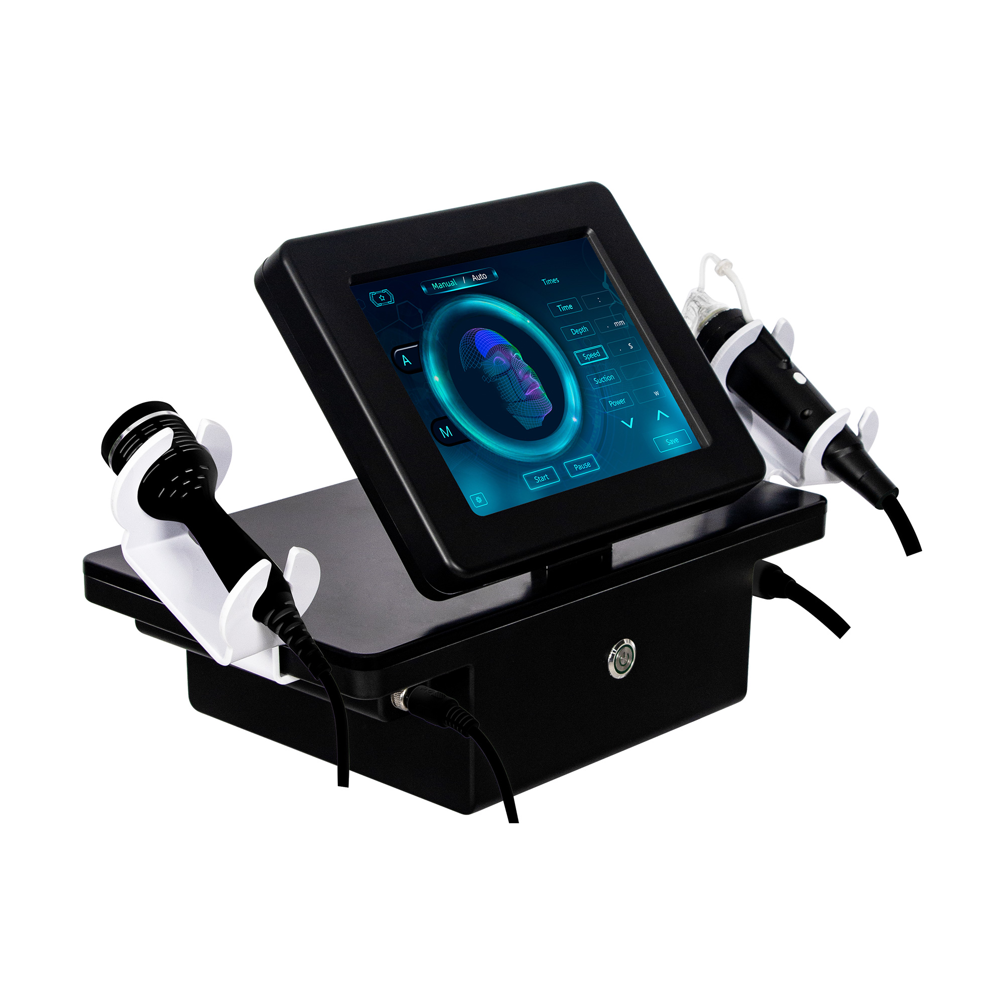 RF Microneedle Beauty Machine Skin Regeneration And Stretch Mark Remover 2 In 1 Gold RF Microneedle Machine