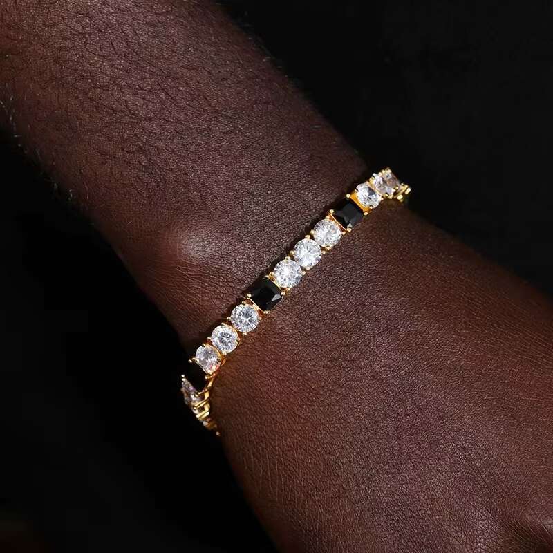 D Color VVS1 Moissanite Diamond Hip Hop tennis Bracelet in 925 Sterling Silver / Necklace for Woman Men Wedding Jewelry Gift