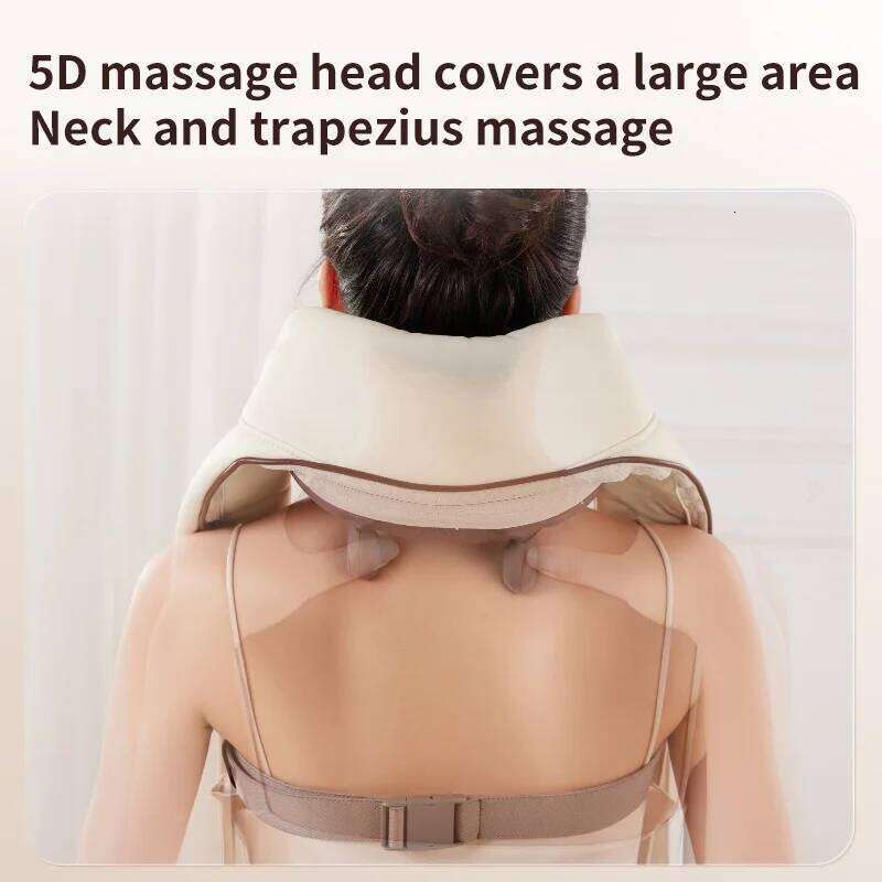(With Gift Box) Electric Cervical Massage Shawl Wireless Rechargeable Portable Heated Kneading Neck Massager 2024 Shiatsu Body