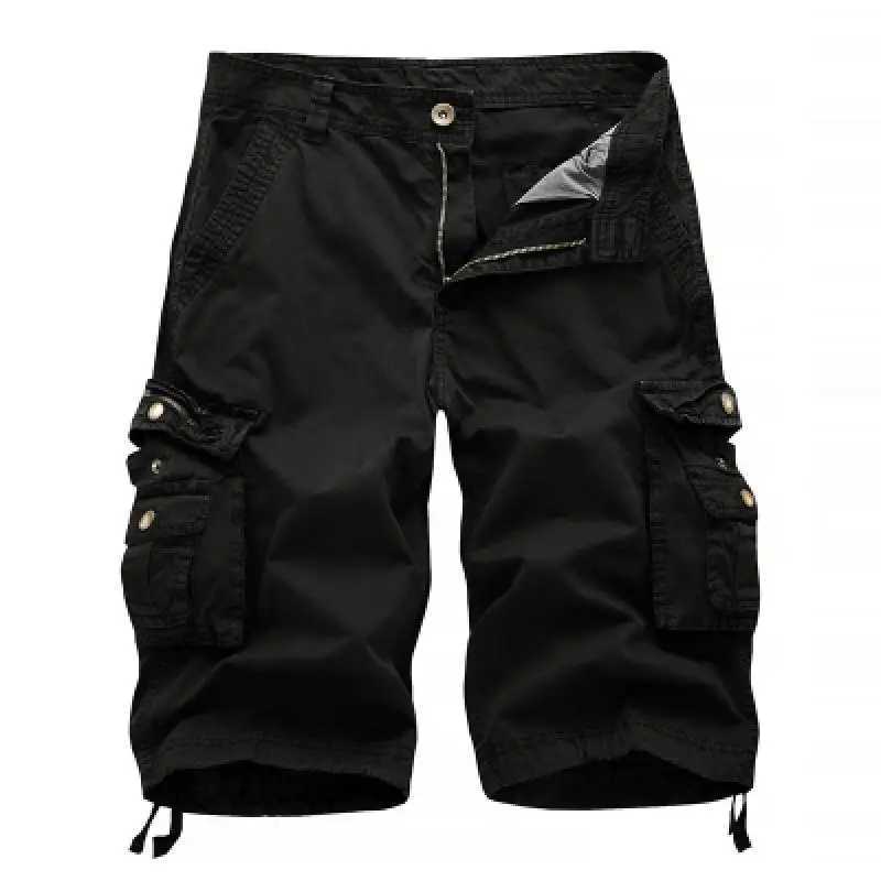 Cotton Cargo Shorts Men Summer Men Army Military Tactical Homme Shorts Male Casual Streetwear Multi-Pocket Cargo Shorts W250621
