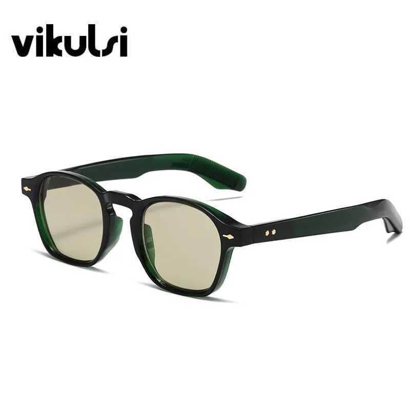 Retro Rice Nail Square Sunglasses Women Men Luxury Brand Transparent Blue Sun Glass Man Unisex Ocean Lenses Shades Oculos De Sol W250621