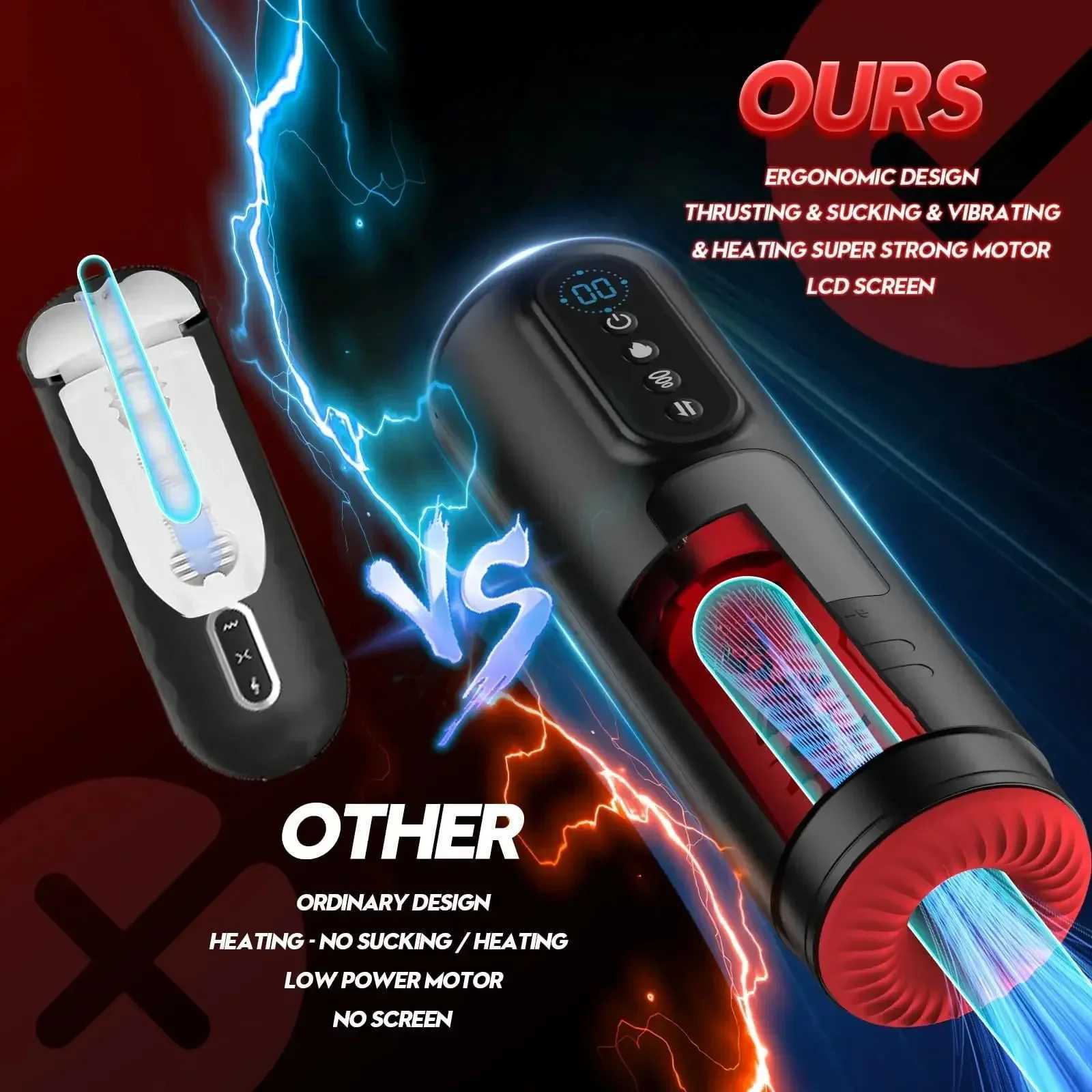 Automatic Male Masturbator Male Sex Toys for Men Penis Pump Heating Male Stroker Blowiob Sex Machine LCD Display Pocket Pussy 8 W250621