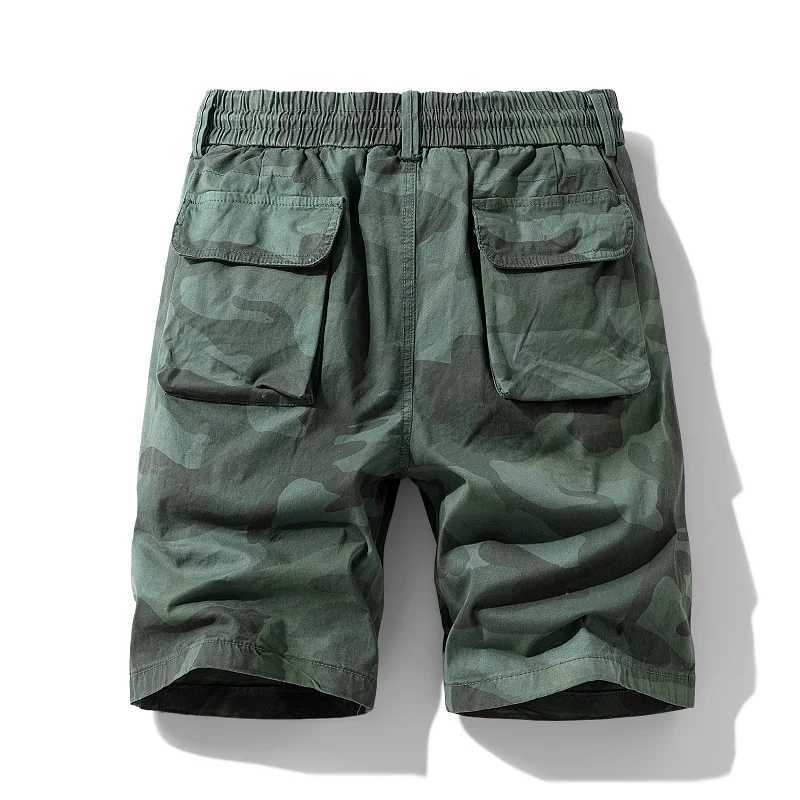 Summer Men Cotton Camouflage Cargo Shorts Mens Beach Jogger Casual Shorts Men Bermuda Outdoor Streetwear Work Short Pants Trousers W250621