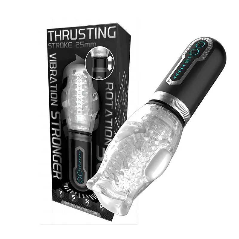 Vibrator Male Masturbator Man Mens Vibrate Heating Glans Penis Aircraft Cup Piston Adult Supplies For Handjob Automatic Vagina W250621