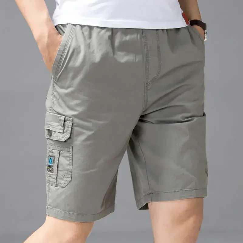 Mens Cargo Shorts with Pockets Oversize Big Size Button Male Short Pants Tall Harajuku Loose Comfortable Luxury Heavy Wide W250621