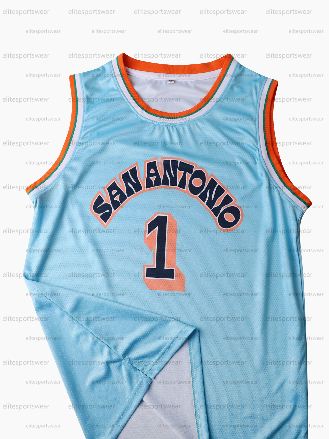 In Stock 1 Wembanyama Basketball Jersey Sweatshirt - Embroidered Stitched Jerseys Breathable Slight Stretch Polyester
