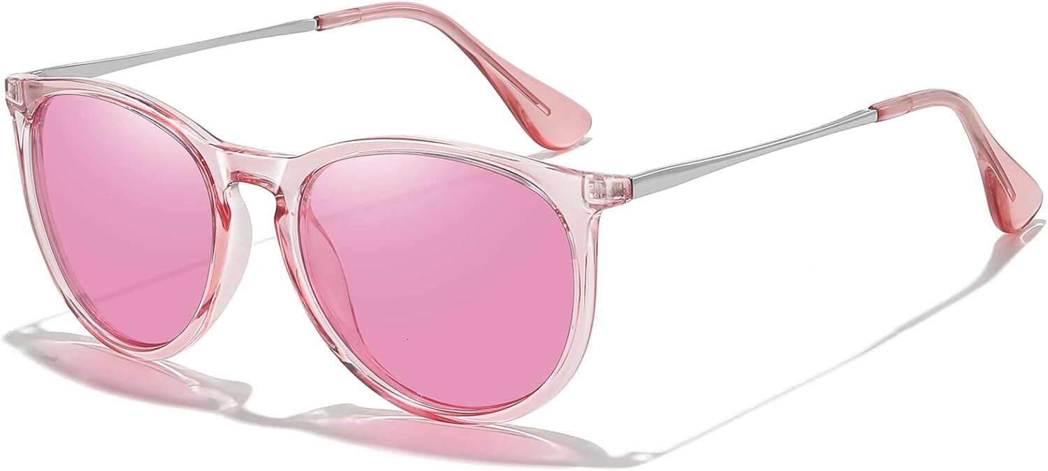Polarized Designer Sunglasses for Women Men - Trendy 2025 Vintage Classic Retro Round Mirrored Lens Designer Style