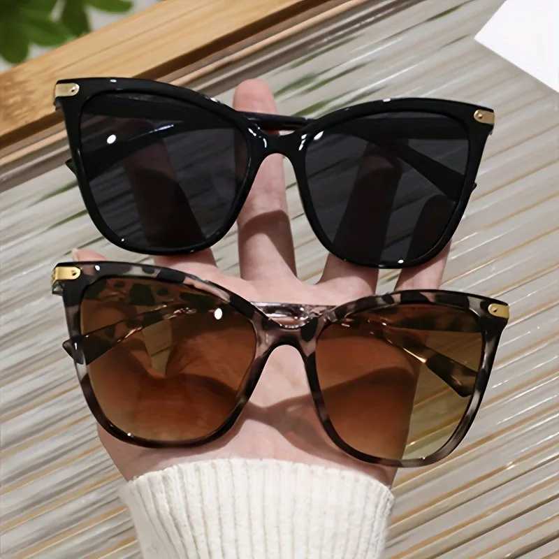 Popular Cat Eye Designer Sunglasses Leopard Decoration Gradient Womens Sun Glasses Ins Brand Trends Shades for Lady W250621
