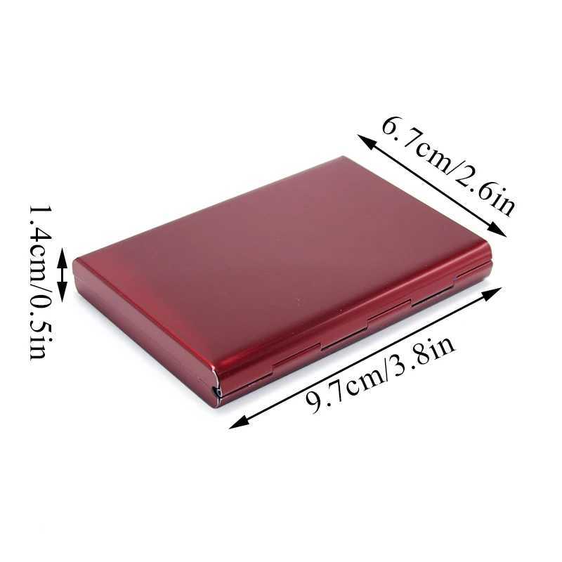 Classic Stainless Steel Holder Men Slim Anti Protect Travel ID Cardholder Women Wallet Metal Case Portable Carteras Z250621