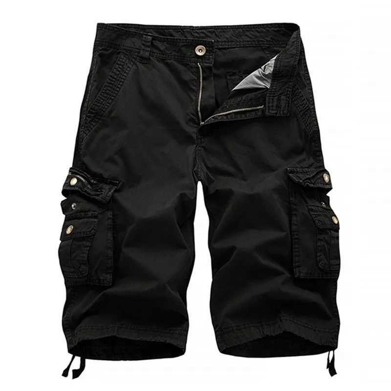 Brand Cargo Shorts Men 2025 Summer Army Military Tactical Mens Shorts Casual Solid Multi-Pocket Male Cargo Shorts Plus Size W250621