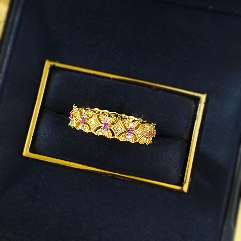 S925 Sterling Silver Ring Elegant Lacy Design with Sparkling Cubic Zirconia Diamonds Ring