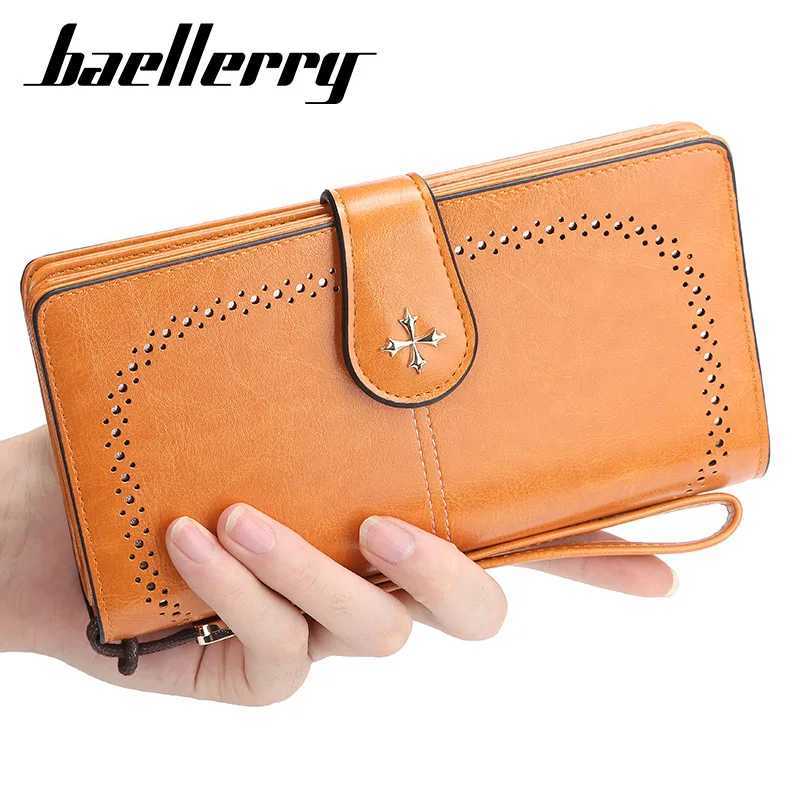2022 Large Women Wallets Hollow Out Long Wallet Fashion Top Quality PU Leather Card Holder Female Purse Zipper Wallet For Women Z250621