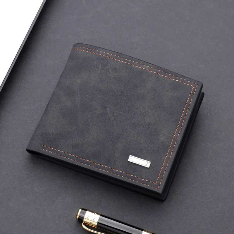 2025 Mens Wallet Multi-functional Wallet Simple Gentleman Short Leather Triple Fold Wear-resistant Vintage Wallet Z250621
