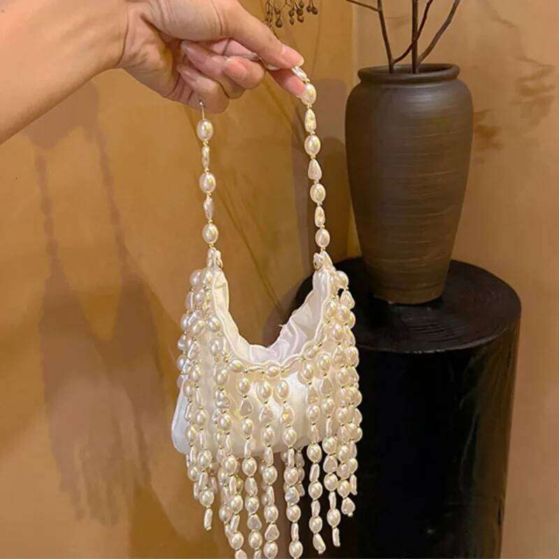 Designer Bag Women Tassel Handbag Bucket Pearl Dia Shoulder Messenger Top Handle Bag Female Evening Party Crossbody Bags