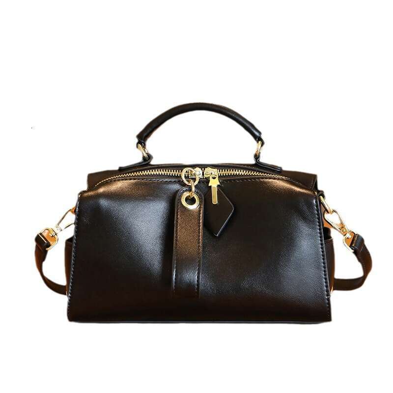 Handbag Niche High-end Small Square with Wide Strap, Handbag, Single Shoulder Crossbody Boston Pillow Bag