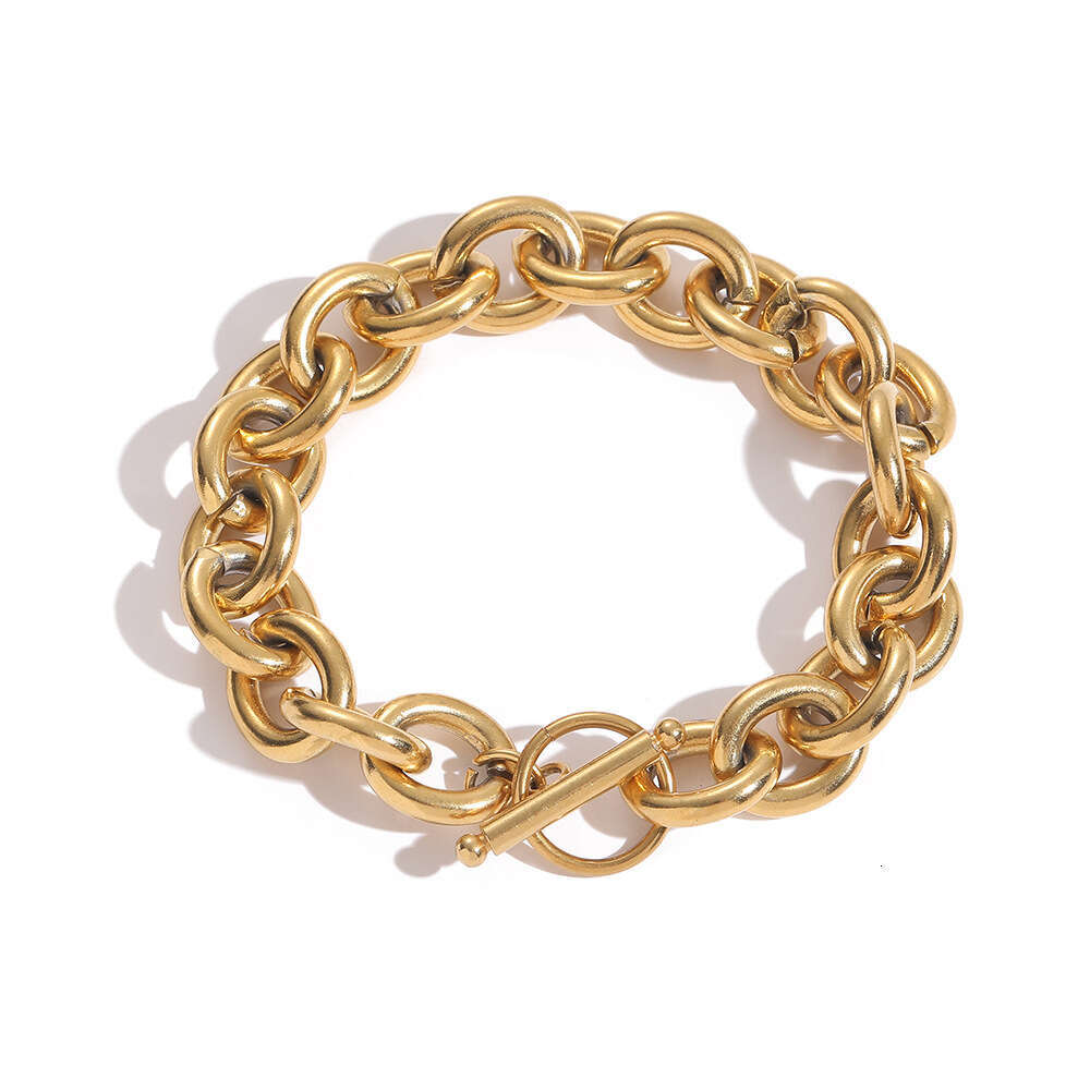 12mm Stainless Cross O Chain Trendy Hip-Hop Men's Titanium Steel Bracelet 4e9a