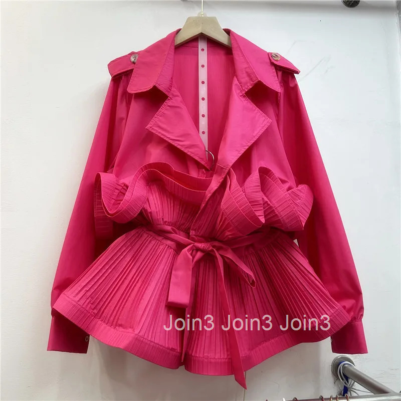 2025 Camise De Mujer Fashion Blouse Jackets Womens Clothing Bandage Slim Waist Shirts Folds Ruffles Blouses Temperament Tops