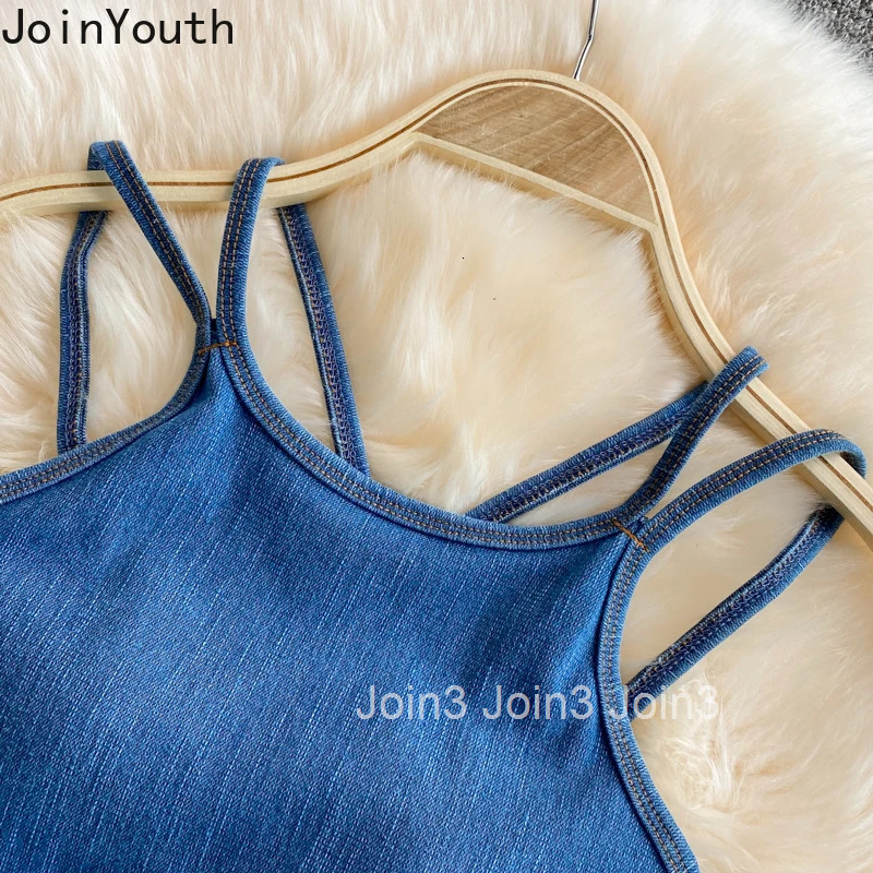 Denim Vest for Women Streetwear Fashion Korean Camis 2025 Ropa Mujer Sexy Backless Tunic Sleeveless Tanks Harajuku Cropped Tops