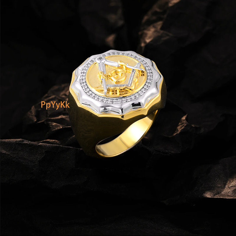 Moissanite rings Full Diamond Inlaid Hip Hop Solid Ring Trendy Fashion Unisex Luxury Jewelry Ring