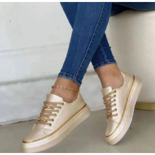 Luxury Brand Designer Shoes Sandals Cross-Border 20235 European And American Metal Style International Station New Flat Casual Shoes Fashion Large Siz